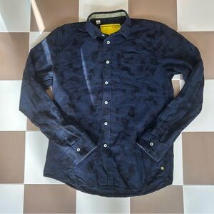 Descendant of Thieves by Dres Ladro Print Longsleeve Button Up Shirt Medium